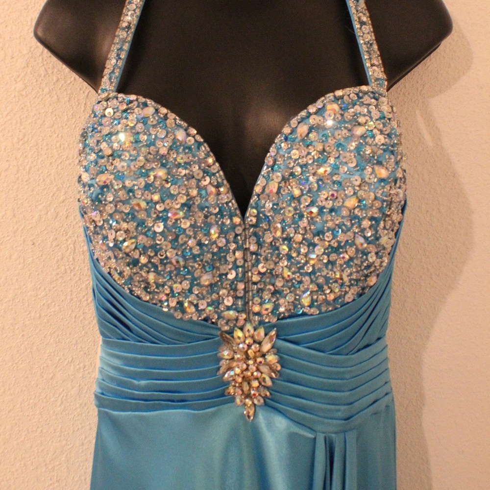 Tiffany Designs Prom Dress in Blue - Picture 2 of 6